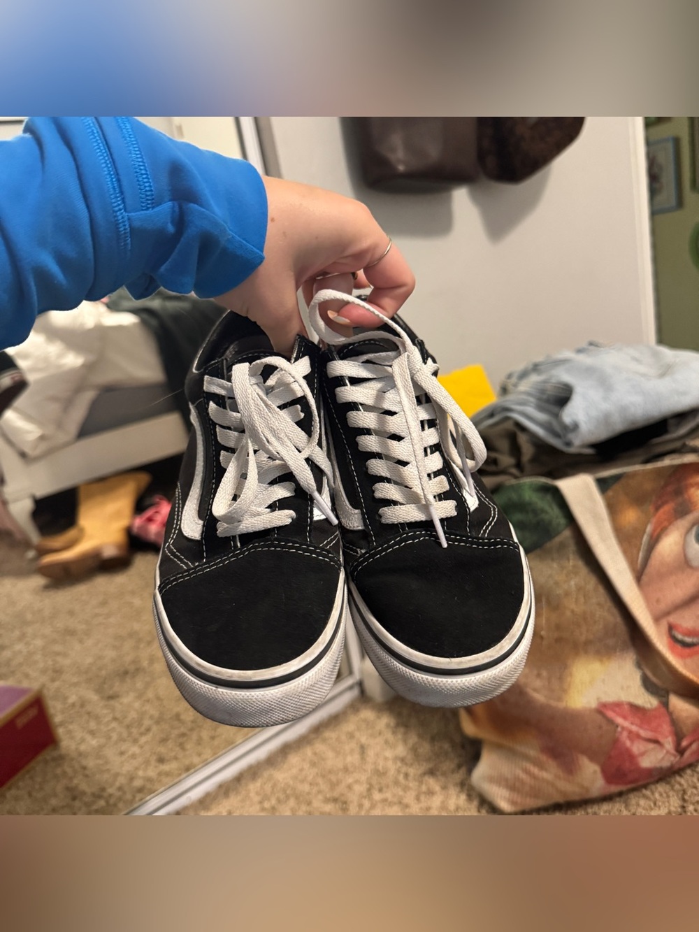 Black & White Old Skool Vans - Picture 4 of 10